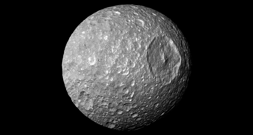 Saturn’s smallest major moon, Mimas