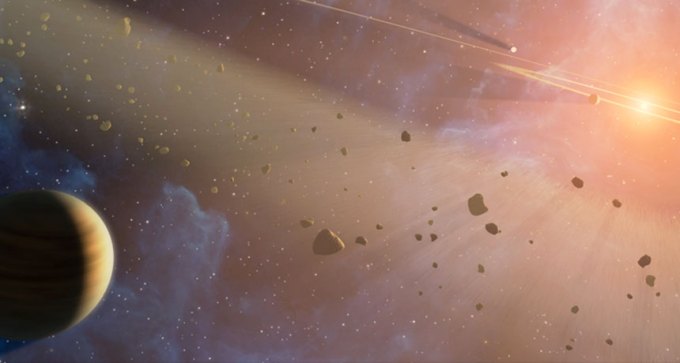 Asteroids and comets that smashed into the planet