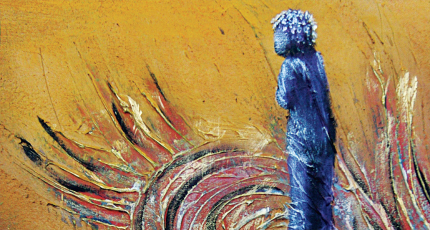 painting of person alone