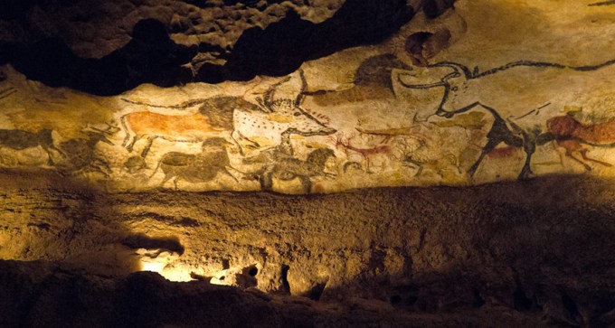 Cave painting of aurochs