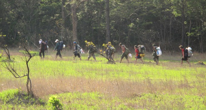 Trekking through Laos