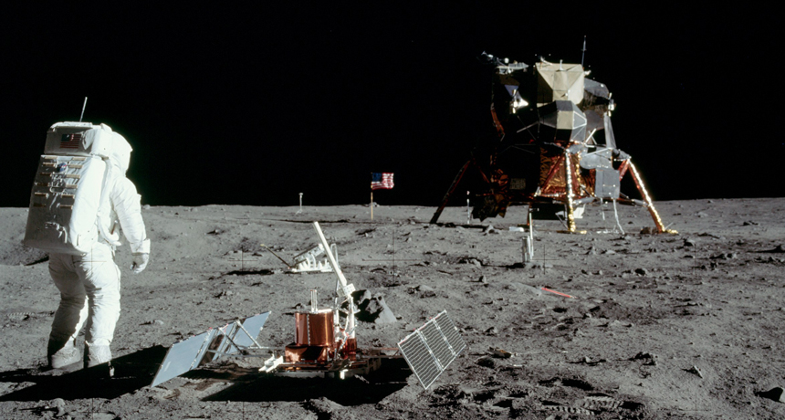 Buzz Aldrin on the Moon