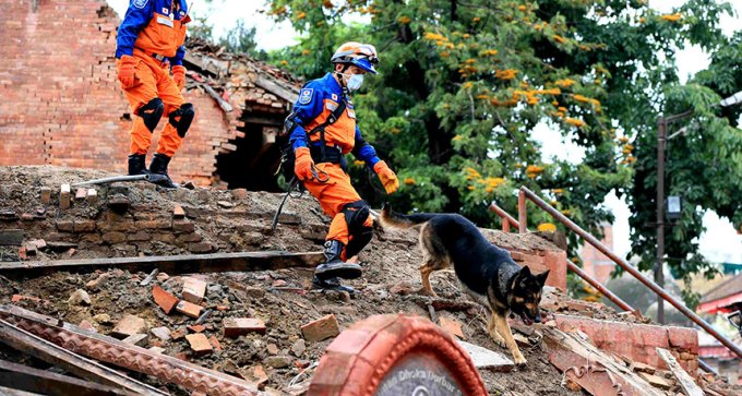 earthquake damage in Kathmandu