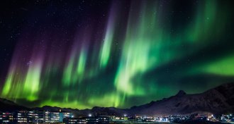 An aurora in Greenland