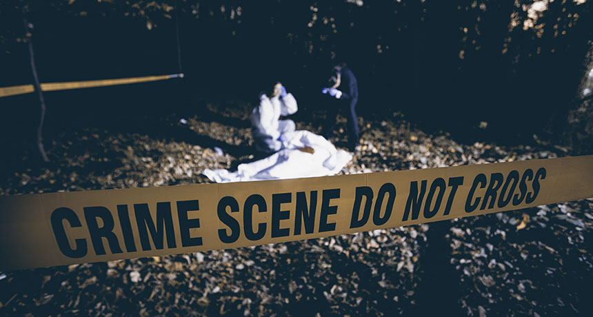 photo illustration of a crime scene