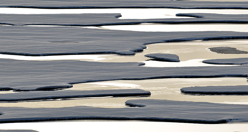 thin ice in Arctic Sea