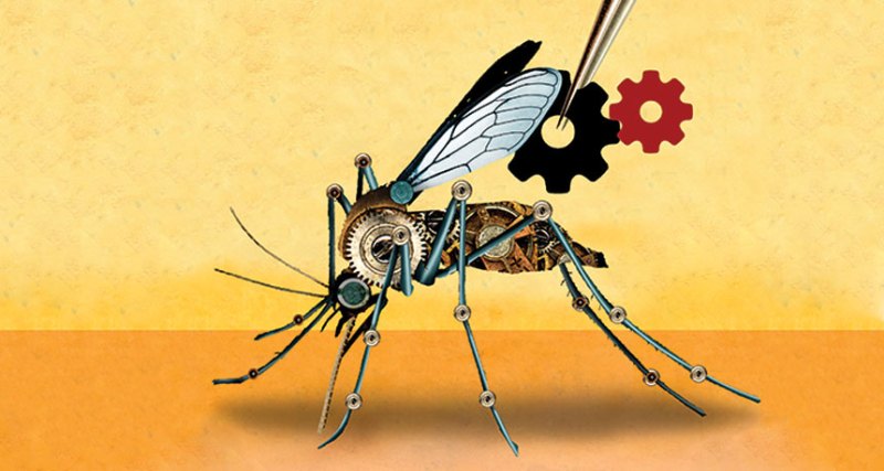 illustration of mechanical mosquito