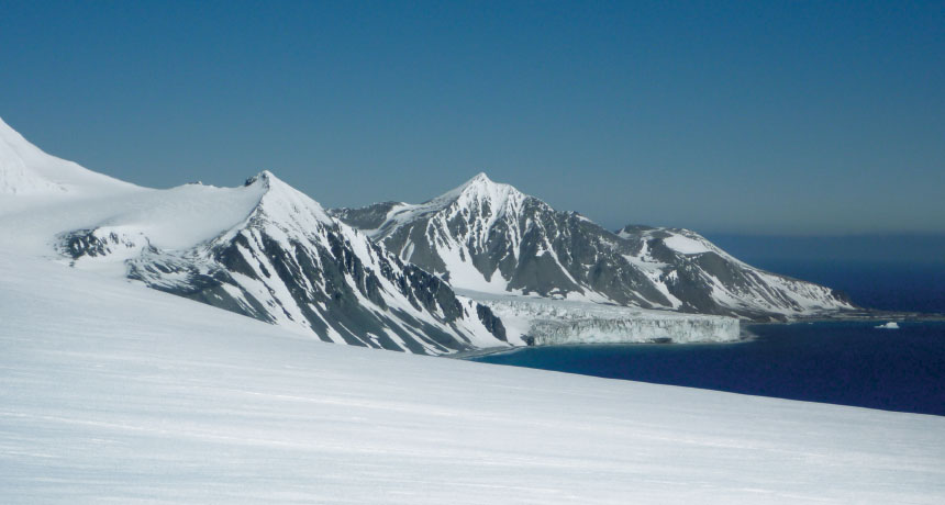 ice shelves in Antarctica