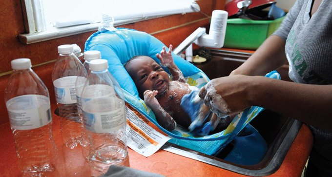 baby in Flint, Mich.