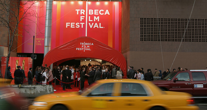 picture of the outside of the Tribeca Film Festival