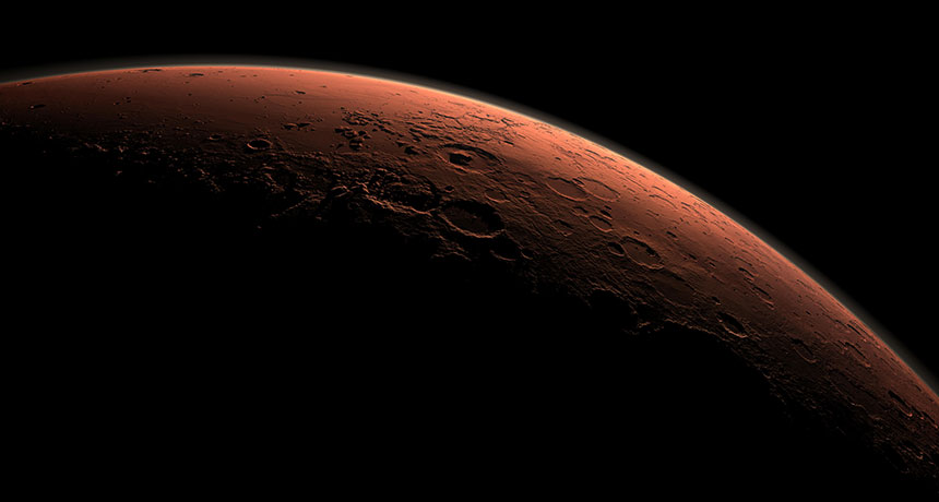 Simulated image of Mars