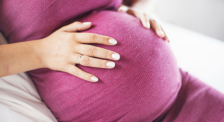 pregnant woman's belly