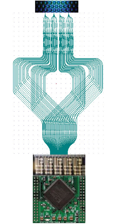illustration of a photonic waveguide map