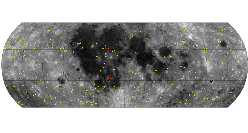 map of craters on moon's surface
