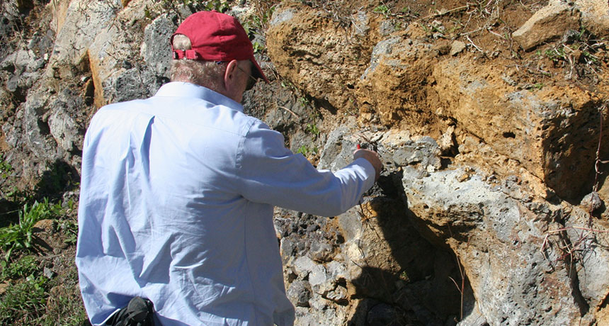 rocky outcrop on Mauritius