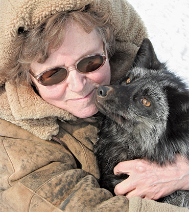 Lyudmila Trut with fox