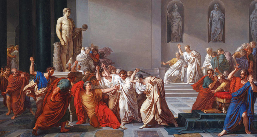 painting of Caesar’s last moments