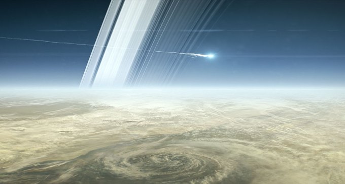 Illustration of Cassini's death