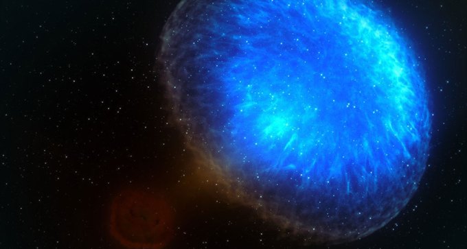 illustration of neutron star collision