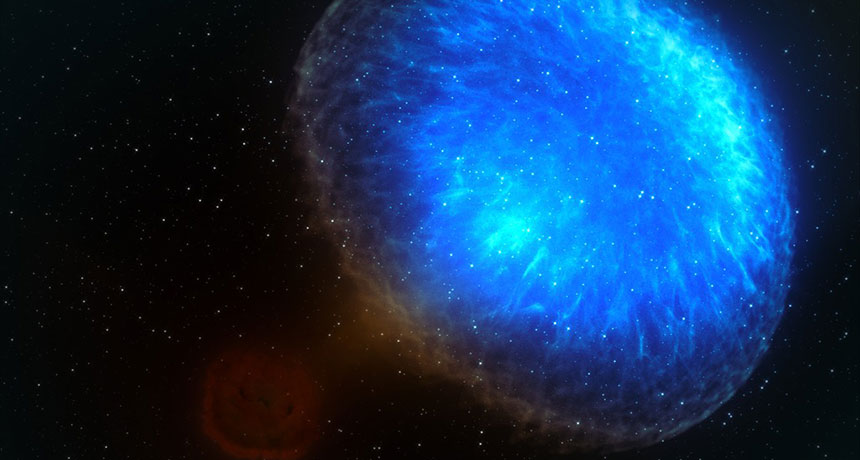 illustration of neutron star collision