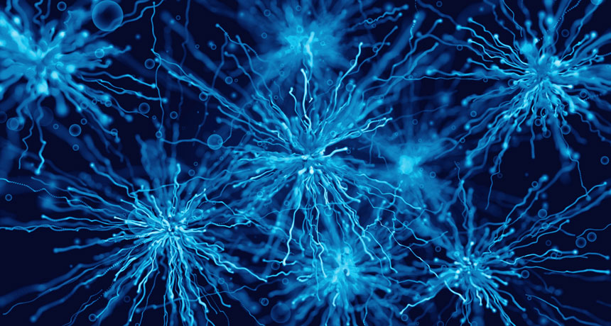 illustration of potential alien microbes