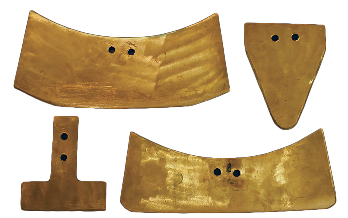 four bronze pendulum saw blades