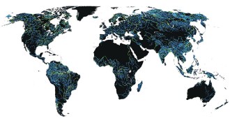 map of world’s rivers and streams
