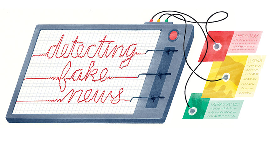 fake news detector illustration