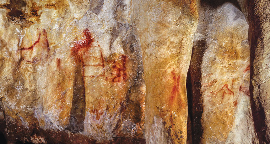 painting on cave walls in Spain