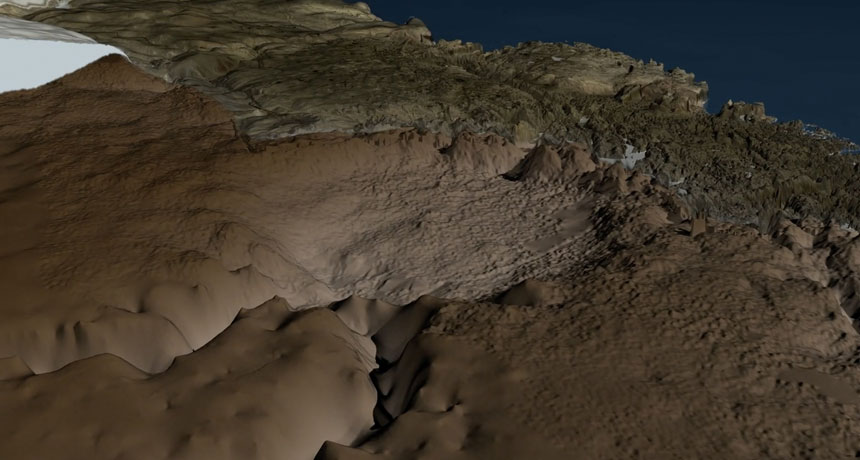 Greenland crater illustration
