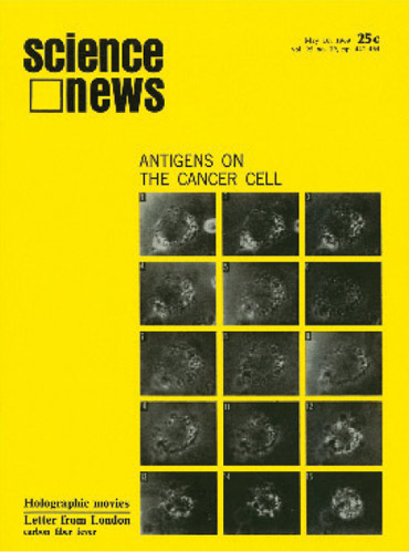 Science News cover from May 10, 1969