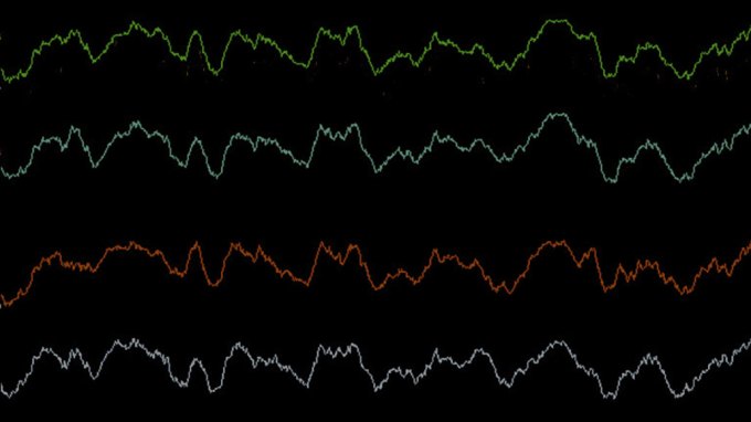 line representation of brain waves