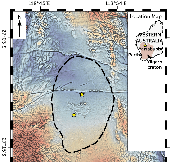 Yarrabubba crater map