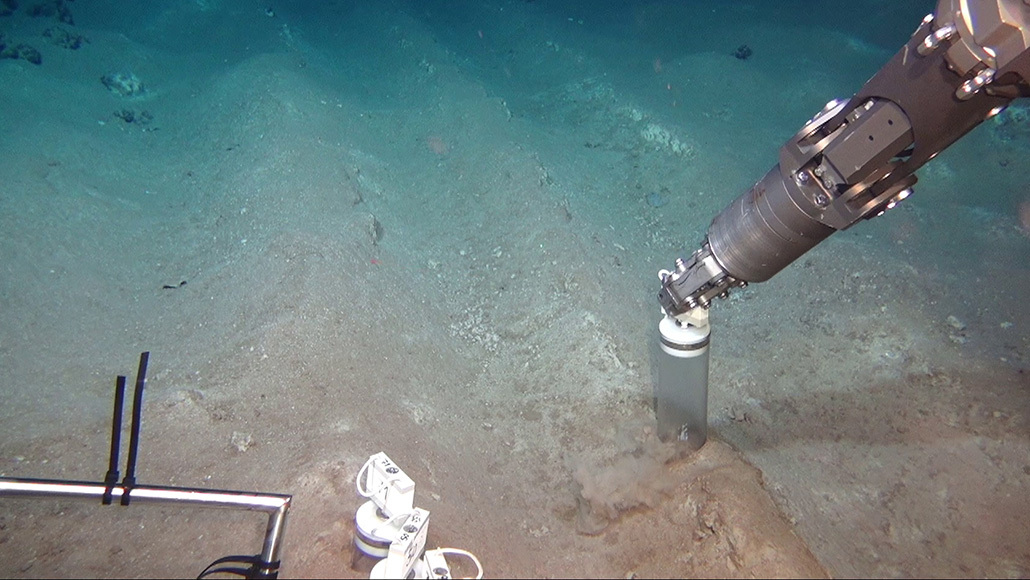 Sediment sample collection near Peru