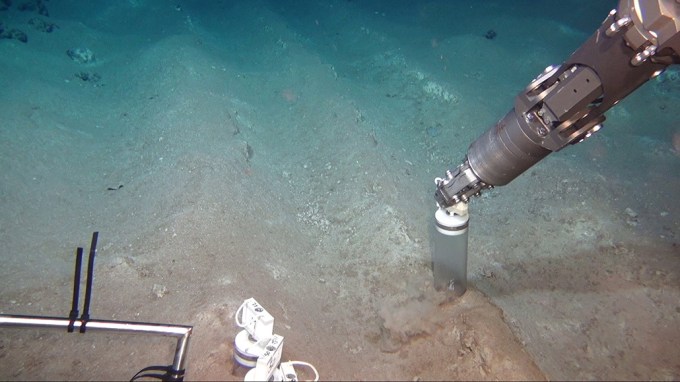Sediment sample collection near Peru