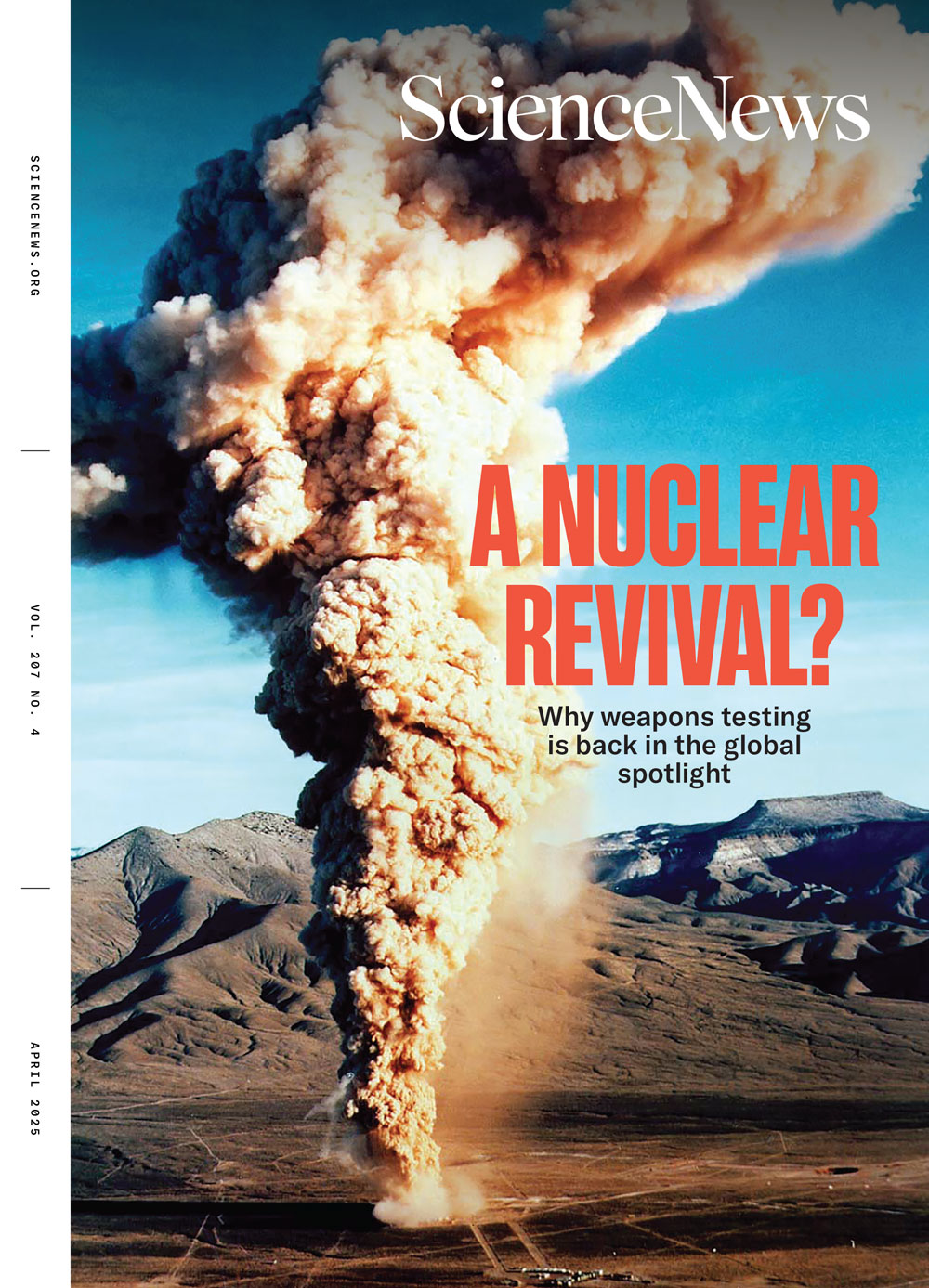 cover of science news magazine april issue